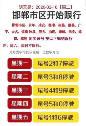 邯郸车辆限行,邯郸车辆限行查询2024-第3张图片 邯郸车辆限行,邯郸车辆限行查询2024-第3张图片