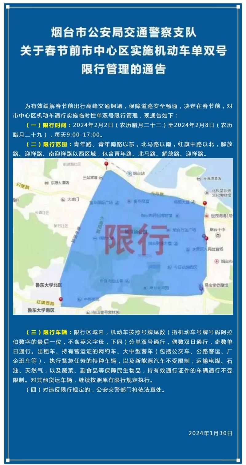 烟台限号/烟台限号吗外地车-第3张图片 烟台限号/烟台限号吗外地车-第3张图片