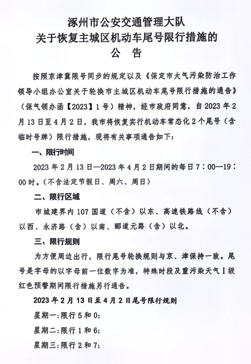 涿州限号违章怎么处罚-涿州限号罚款扣分吗-第3张图片 涿州限号违章怎么处罚-涿州限号罚款扣分吗-第3张图片