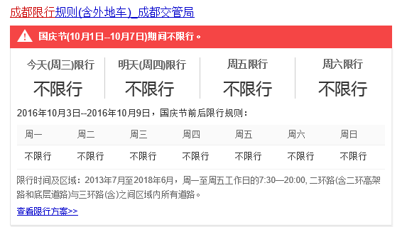 成都国庆限行/成都国庆限行吗-第3张图片