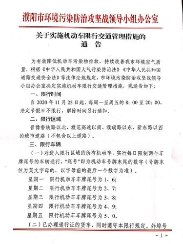 濮阳市限行-濮阳市限行吗今天-第2张图片