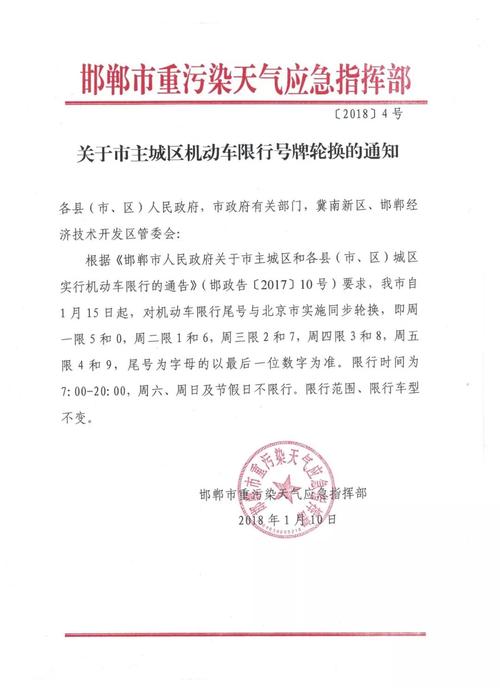 邯郸汽车限行(邯郸汽车限行规定)-第2张图片 邯郸汽车限行(邯郸汽车限行规定)-第2张图片