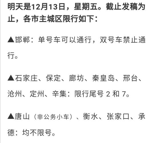 河北的限行,河北的限行政策-第3张图片 河北的限行,河北的限行政策-第3张图片