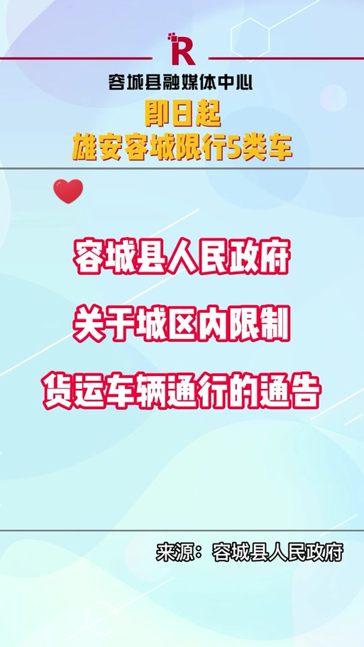 容城限行(容城限行大货车怎么进啊)
