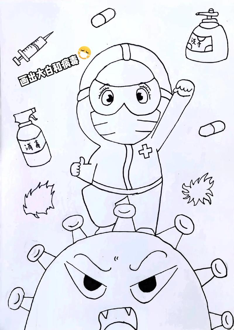 疫情的简笔画,疫情简笔画医生给病人扎针的-第5张图片 疫情的简笔画,疫情简笔画医生给病人扎针的-第5张图片