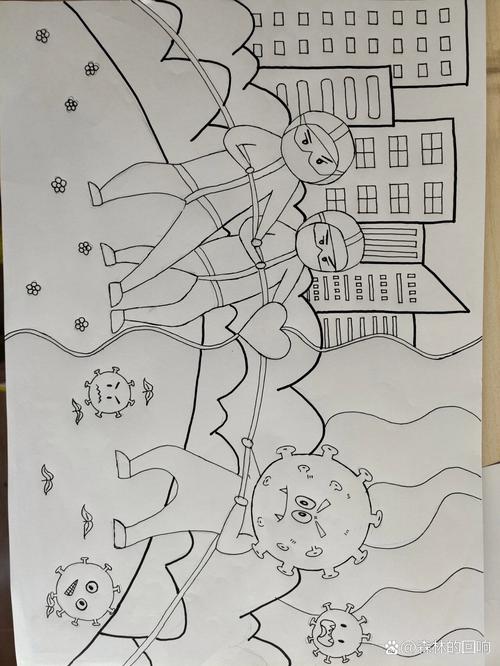 疫情的简笔画-疫情简笔画 儿童