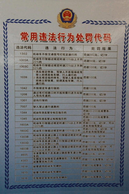 限行违章代码/机动车限行代码-第3张图片