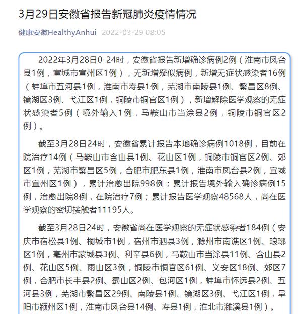 安徽现在疫情，安徽现在疫情怎么样-第7张图片