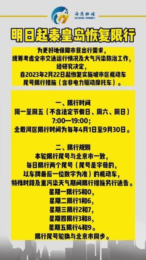 秦皇岛外地车辆限行，秦皇岛外地车辆限行区域