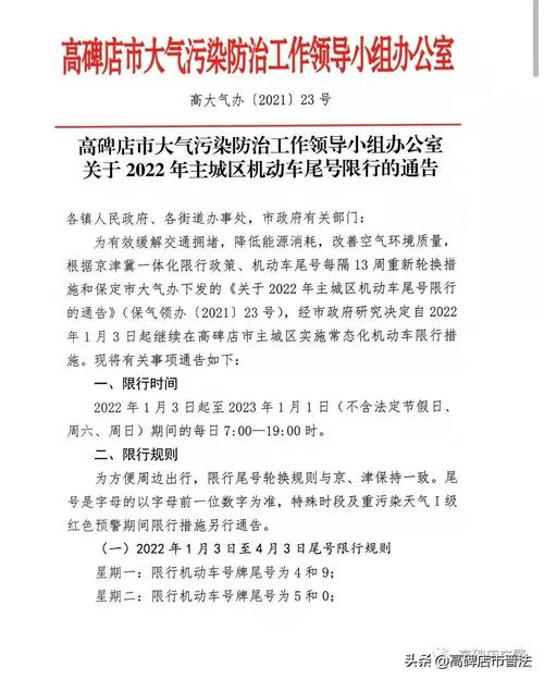 高碑店限号吗,高碑店限号规则-第2张图片 高碑店限号吗,高碑店限号规则-第2张图片