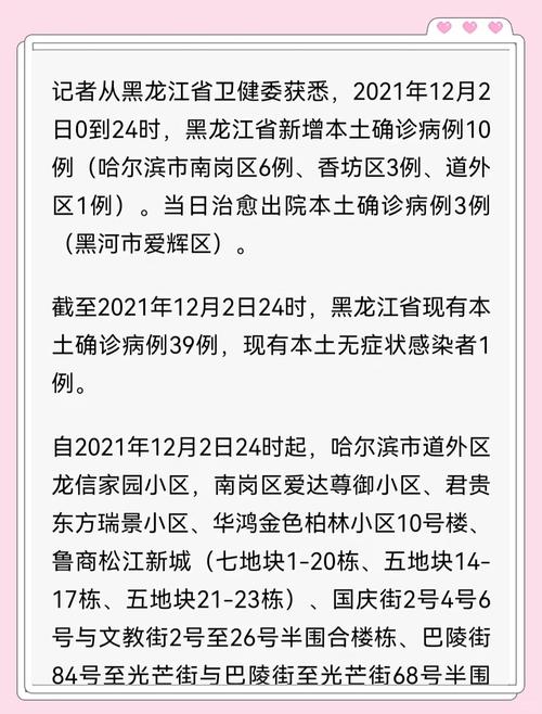 哈尔滨疫情最新消息(哈尔滨疫情最新消息今天新增病例)-第5张图片 哈尔滨疫情最新消息(哈尔滨疫情最新消息今天新增病例)-第5张图片